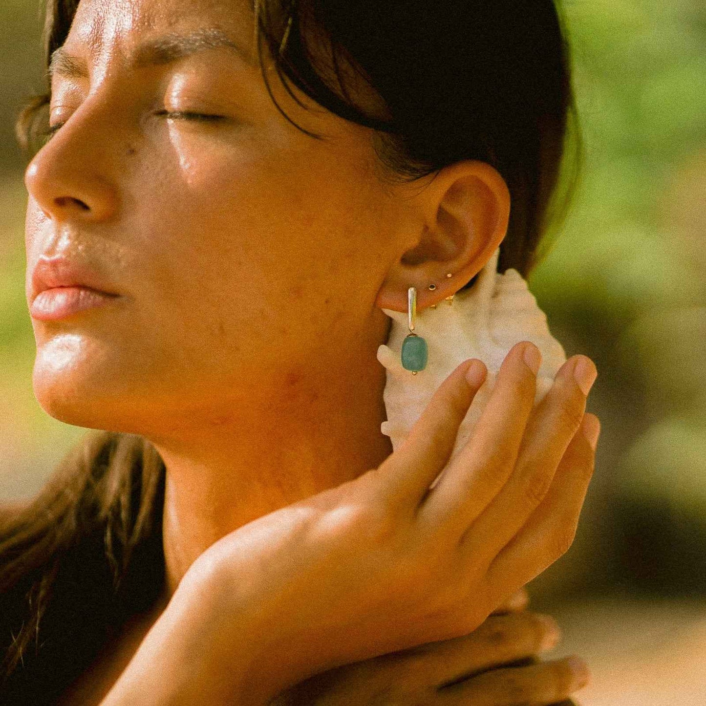 Avez Green Aventurine Earrings