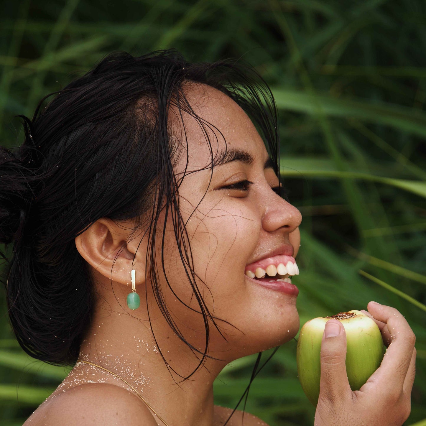 Avez Green Aventurine Earrings