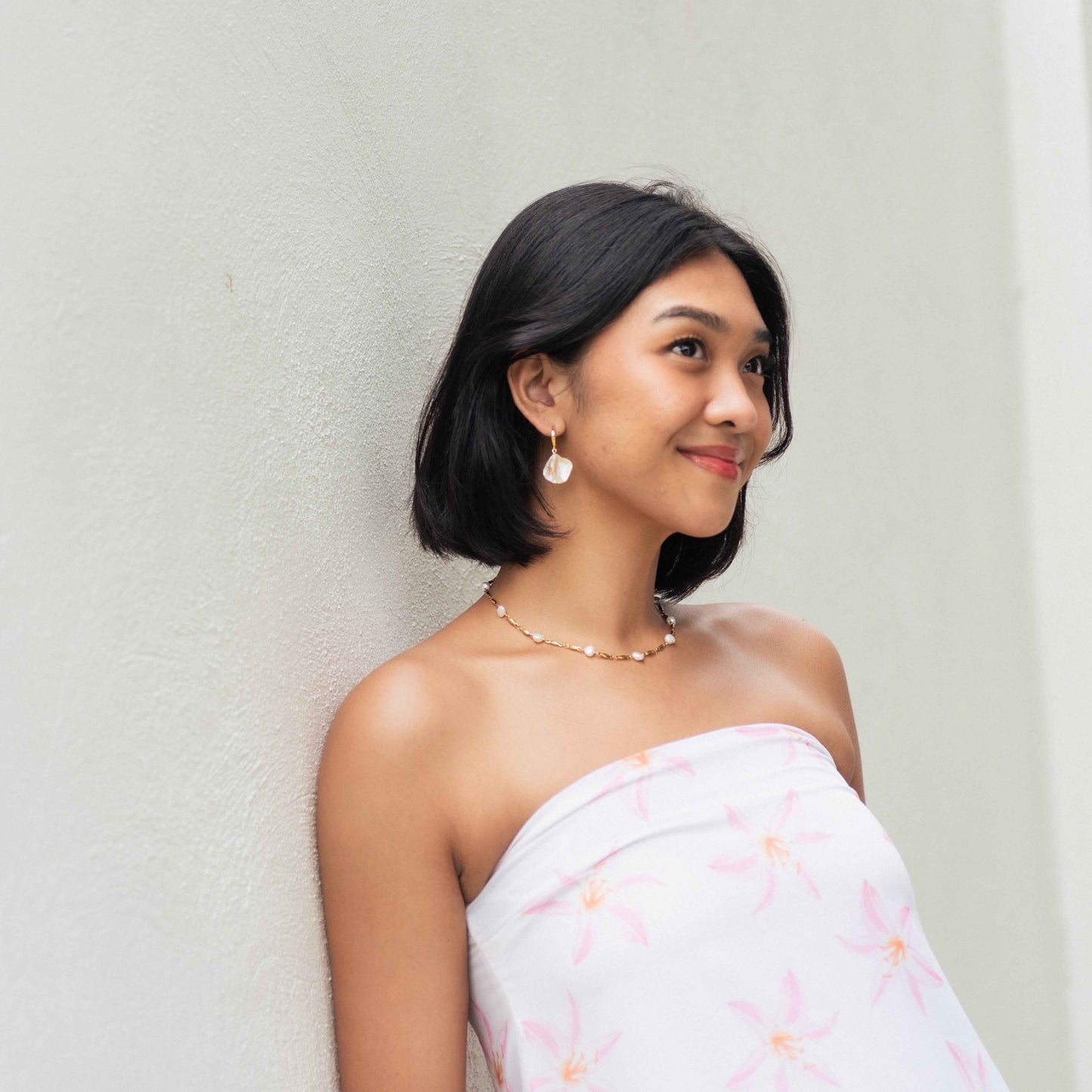 Amaia Mother of Pearl on Hoops