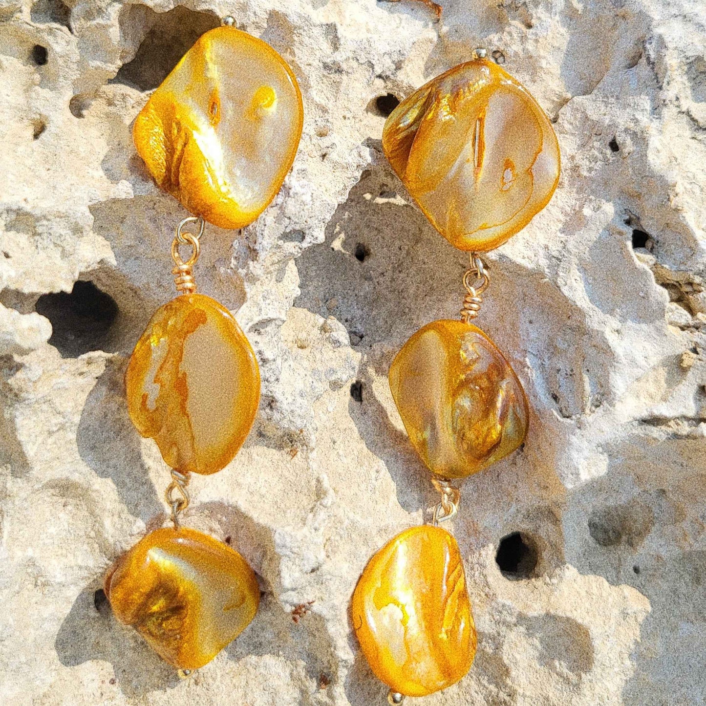 Ariela Mother of Pearl Danglers